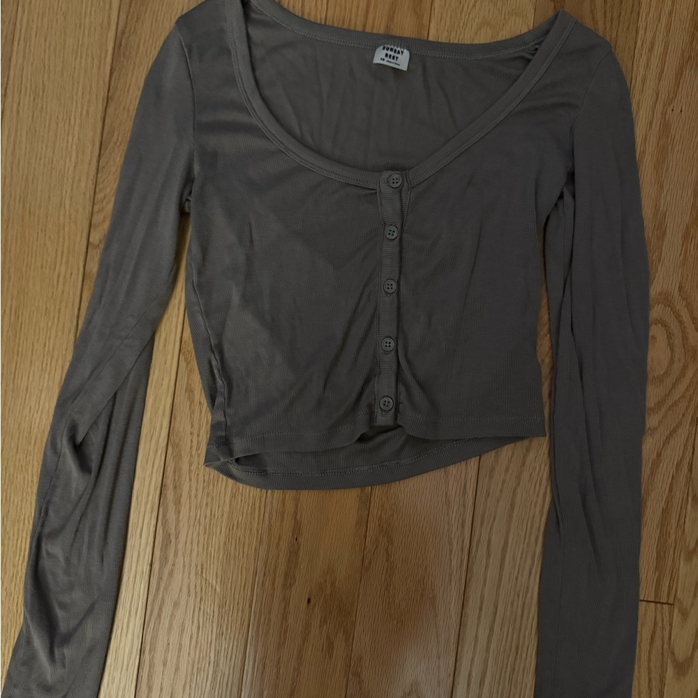 Aritzia Long Sleeve Button-Up Top